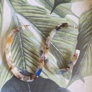 Acrylic hoop earrings